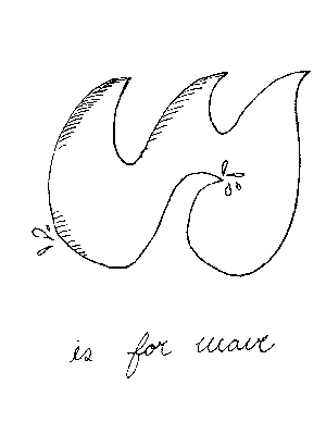 W is for Wave Coloring Page
