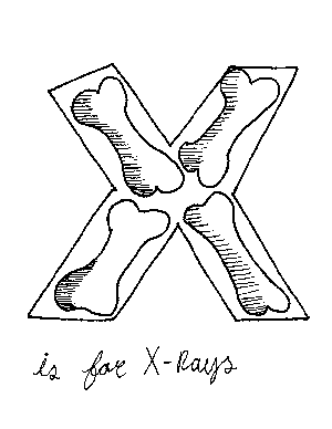 X is for X-rays Coloring Page