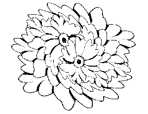 Abstract Daisy Cluster Coloring Page