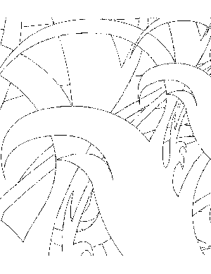 Abstract Plants Coloring Page