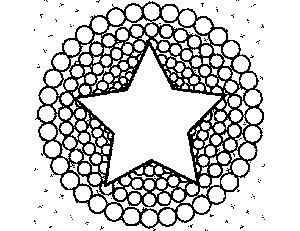 Star and Circles coloring page