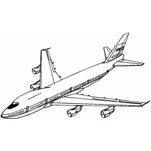 Boeing 747 coloring page