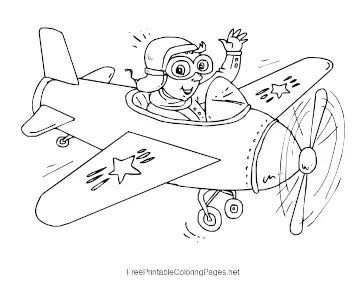 Pilot_In_Plane coloring page
