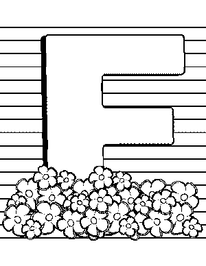 Letter F Coloring Page