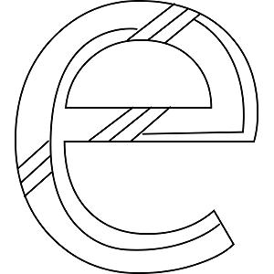 Lowercase E Coloring Page
