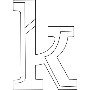 Lowercase K Coloring Page