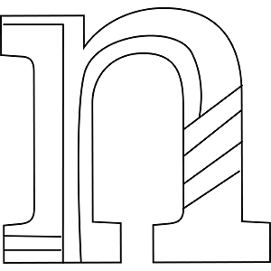 Lowercase N Coloring Page
