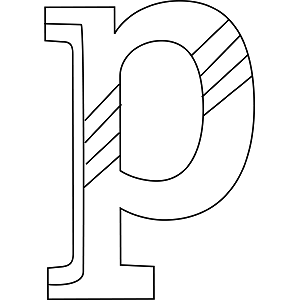 Lowercase P Coloring Page