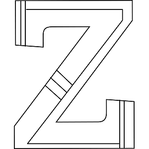 Lowercase Z Coloring Page