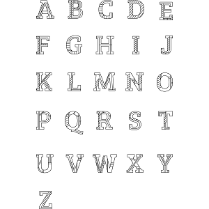 Uppercase Alphabet Coloring Page