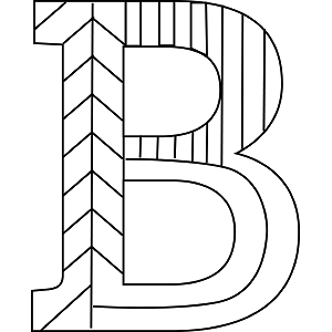 Uppercase B Coloring Page