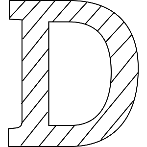 Uppercase D Coloring Page