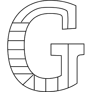 Uppercase G Coloring Page