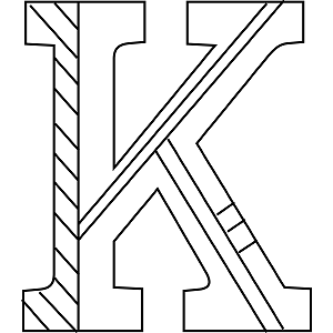 Uppercase K Coloring Page