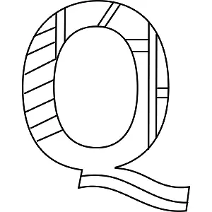 Uppercase Q Coloring Page