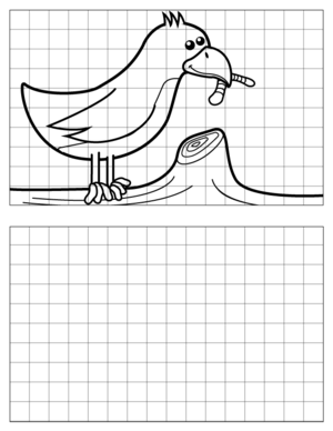 Bird-Drawing coloring page