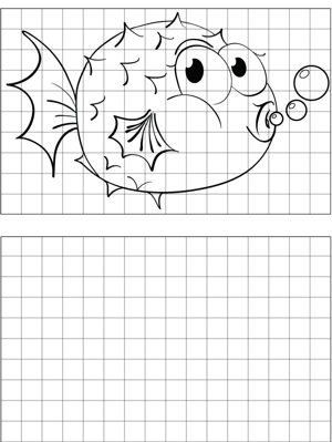 Blowfish Drawing coloring page