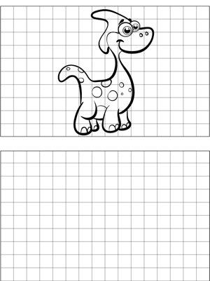 Cartoon Dinosaur Drawing coloring page