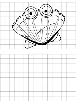 Clam Drawing coloring page