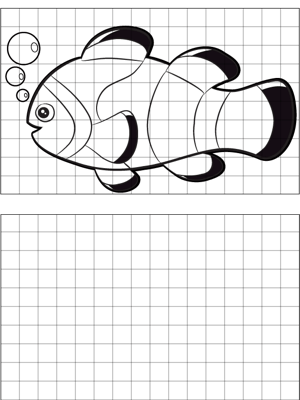 Clownfish Drawing coloring page
