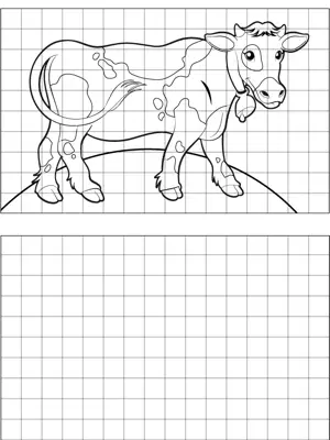 Cow Drawing coloring page