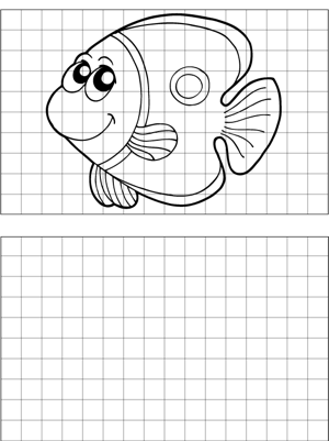 Coy Fish Drawing coloring page