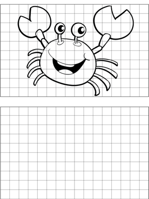 Crab Drawing coloring page