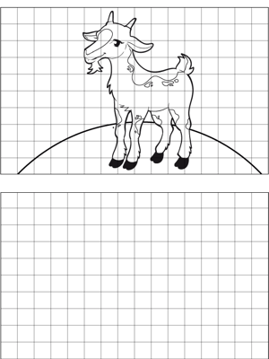 Goat Drawing coloring page