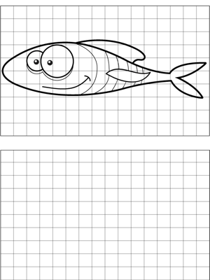 Long Fish Drawing coloring page