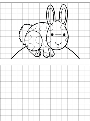 Rabbit Drawing coloring page