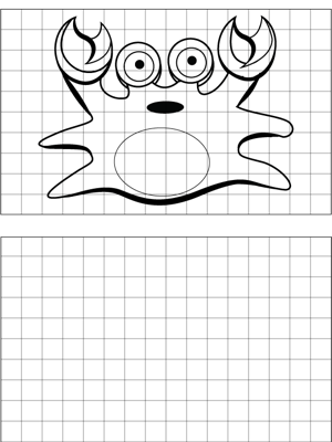 Scared Crab Drawing coloring page