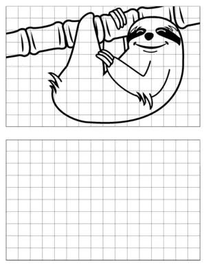 Sloth-Drawing-1 coloring page