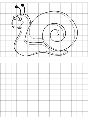 Snail Drawing coloring page
