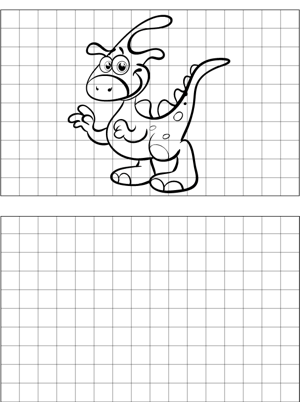 Spotted Dinosaur Drawing coloring page