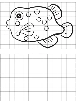 Spotted Fish Drawing coloring page