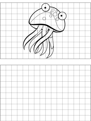 Spotted Jellyfish Drawing coloring page