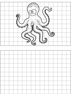 Spotted Octopus Drawing coloring page