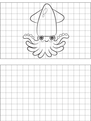 Squid Drawing coloring page