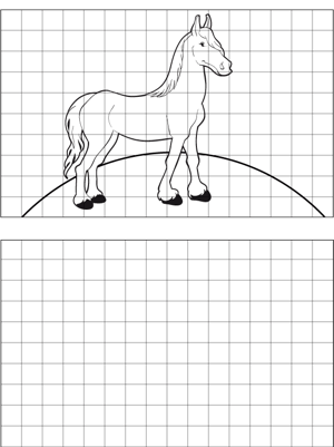 Stallion Drawing coloring page
