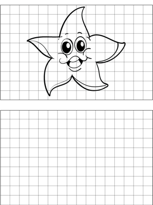 Starfish Drawing coloring page
