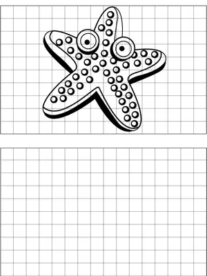 Surprised Starfish Drawing coloring page