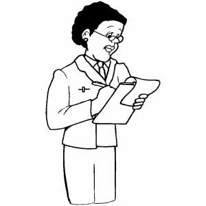 Doctor Making Notes coloring page