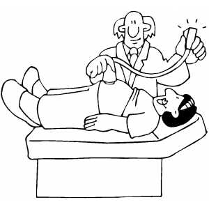 Doctor Performing Ultrasound coloring page