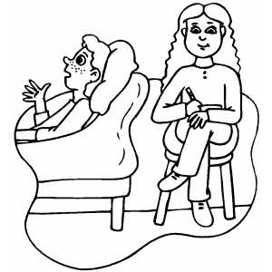 Psychiatrist Room coloring page