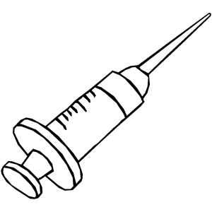 Syringe coloring page