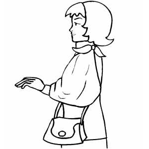 Woman With Broken Arm coloring page