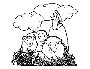 Daniel and the Lions coloring page