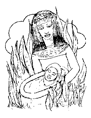 Moses in the Rushes coloring page