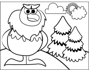 Angry Eagle coloring page