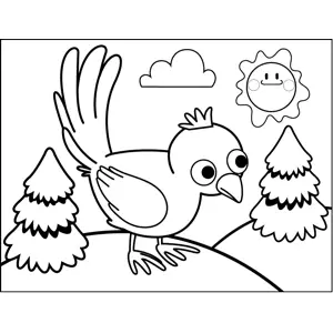 Anxious Bird coloring page